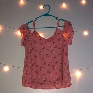 Floral pink blouse